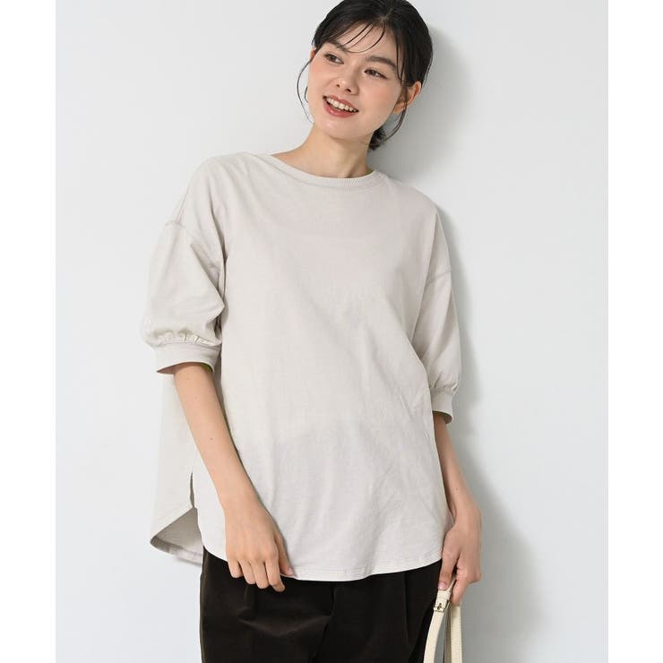 【360度可愛い/前後2WAY/洗える】ライトコットンヘンリーカットソー | Dessin | 詳細画像8 