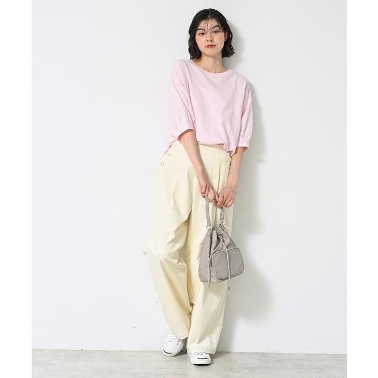 【360度可愛い/前後2WAY/洗える】ライトコットンヘンリーカットソー | Dessin | 詳細画像24 