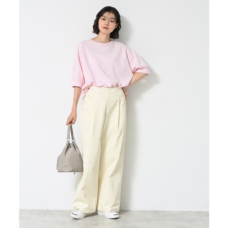 【360度可愛い/前後2WAY/洗える】ライトコットンヘンリーカットソー | Dessin | 詳細画像25 