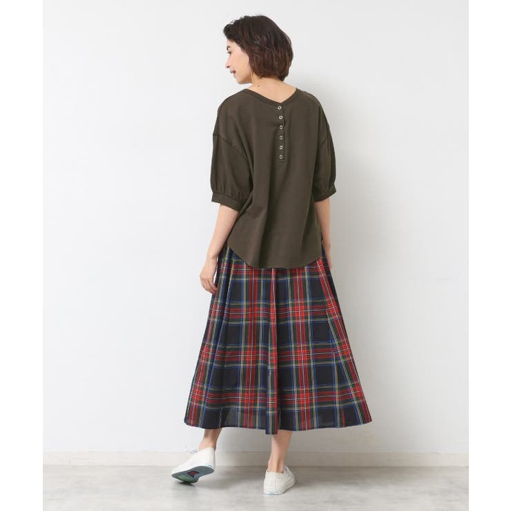 【360度可愛い/前後2WAY/洗える】ライトコットンヘンリーカットソー | Dessin | 詳細画像32 