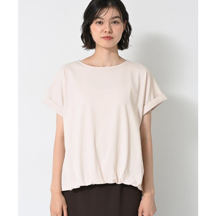 【二の腕カバー／UVカット】ロールアップスリーブ裾ギャザーカットソー | Dessin | 詳細画像17 