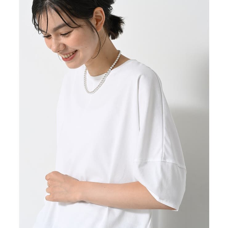 【二の腕カバー／UVカット】ランタンスリーブカットソー | Dessin | 詳細画像1 