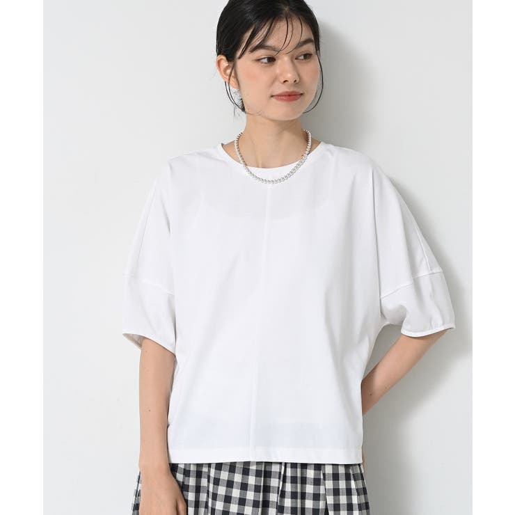 【二の腕カバー／UVカット】ランタンスリーブカットソー | Dessin | 詳細画像2 