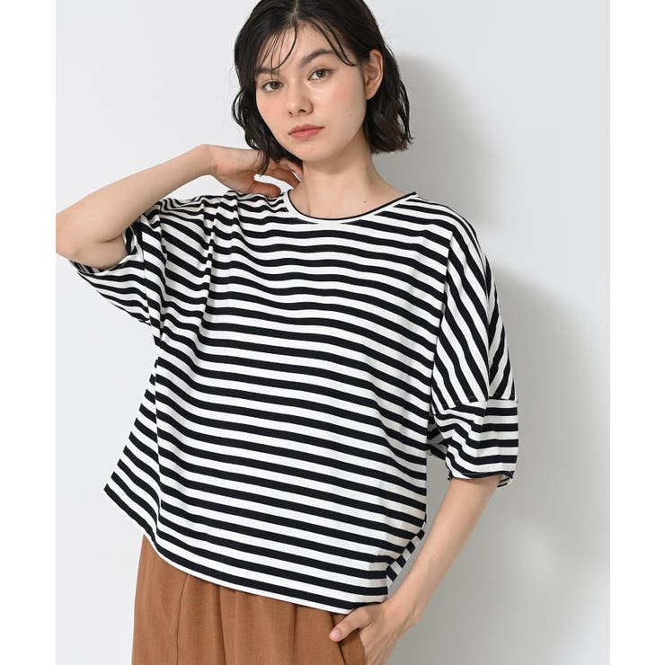 【二の腕カバー／UVカット】ランタンスリーブカットソー | Dessin | 詳細画像11 