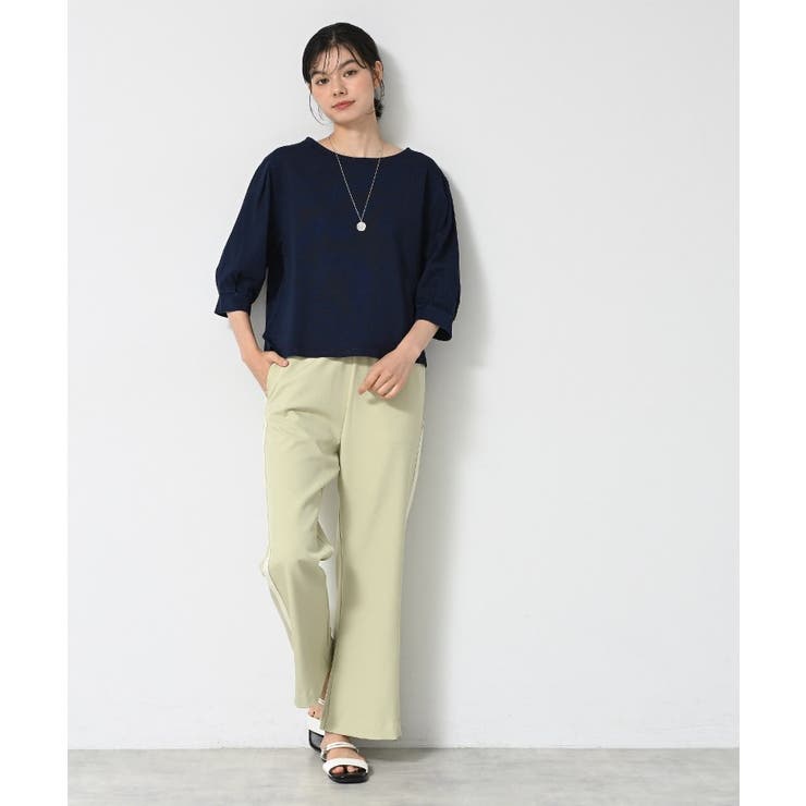 【洗える】インディゴ天竺デニム調カットソー | Dessin | 詳細画像3 