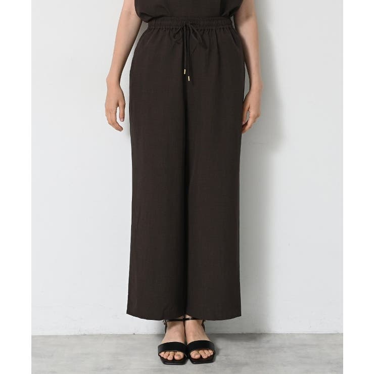 【2点セット/ウエストゴム/洗える】スキッパ―シャツ＆ストレートパンツセット | Dessin | 詳細画像48 