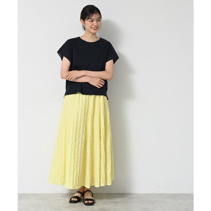 【ウエストゴム・洗える】ジャガードフレアースカート | Dessin | 詳細画像11 