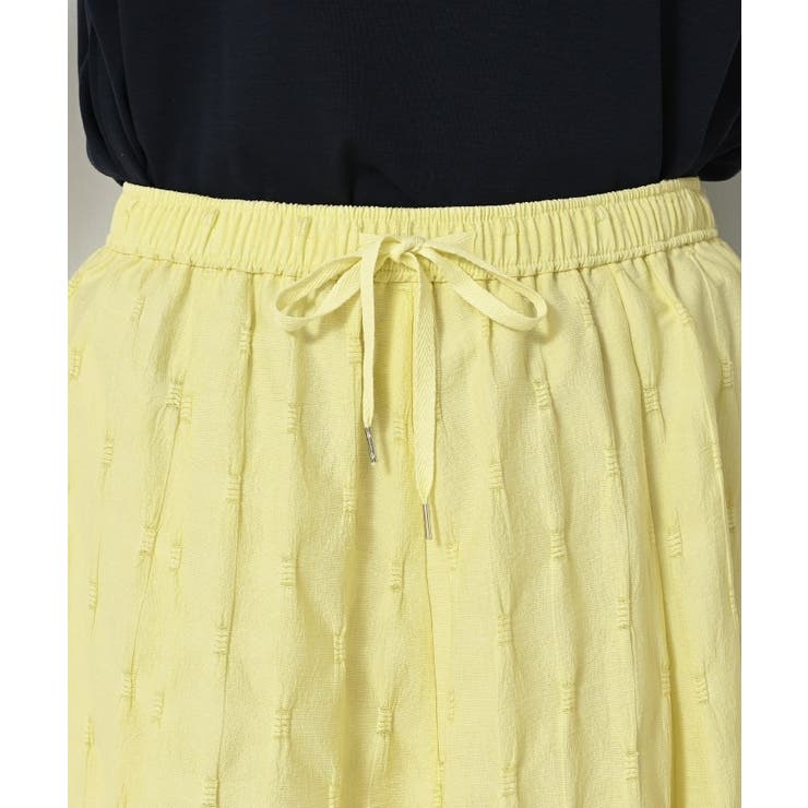 【ウエストゴム・洗える】ジャガードフレアースカート | Dessin | 詳細画像17 