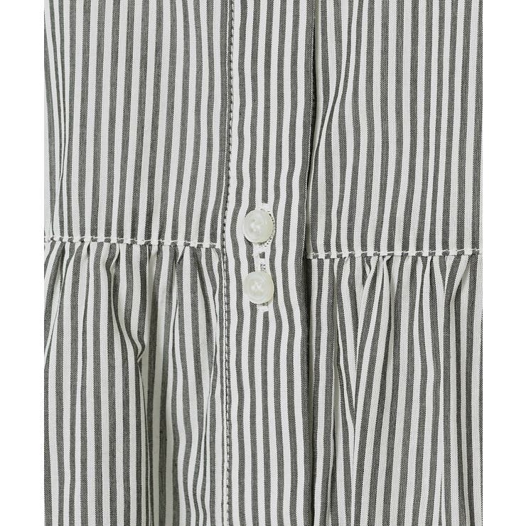 【洗える／体型カバー】バンドカラーペプラムブラウス | Dessin | 詳細画像12 