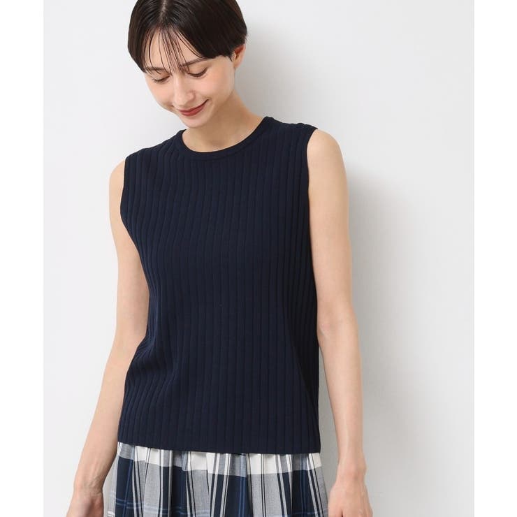 【洗える】リブノースリーブニット | Dessin | 詳細画像9 