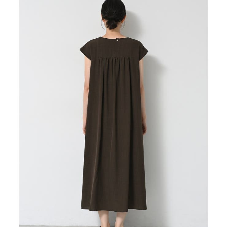 【洗える】ウエストドロストリングワンピース | Dessin | 詳細画像15 