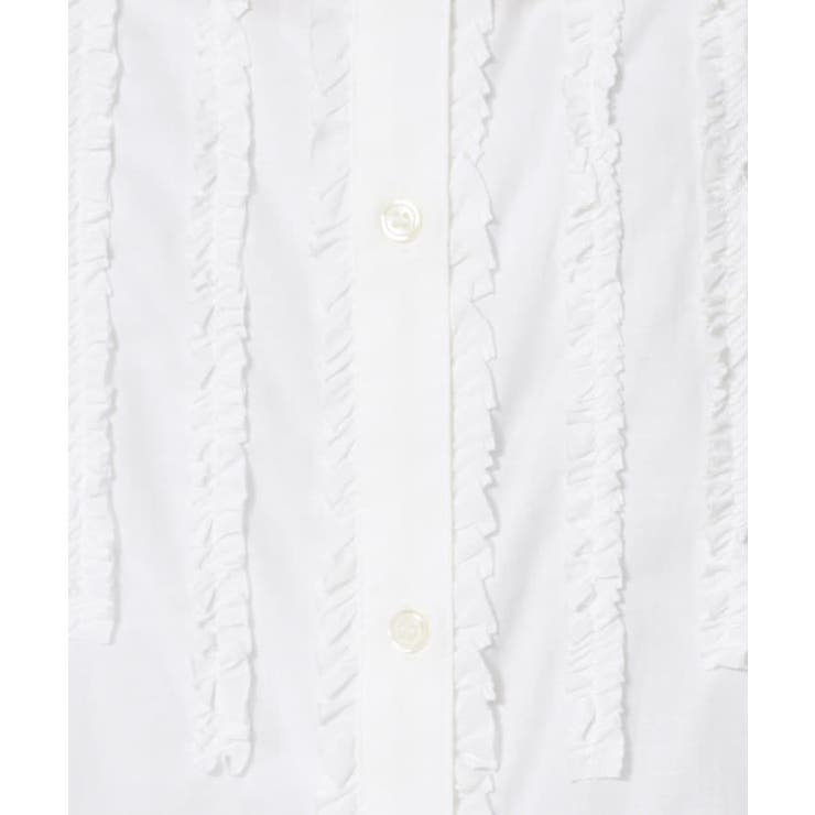 【洗える】スタンドカラーフリルブラウス | Dessin | 詳細画像4 