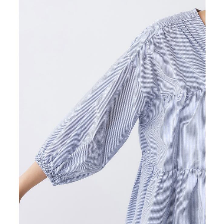 【洗える】フロントリボン七分袖ブラウス | Dessin | 詳細画像17 