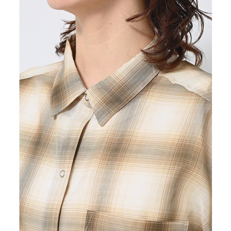 【洗える】シアーオンブレーチェックシャツ | Dessin | 詳細画像12 