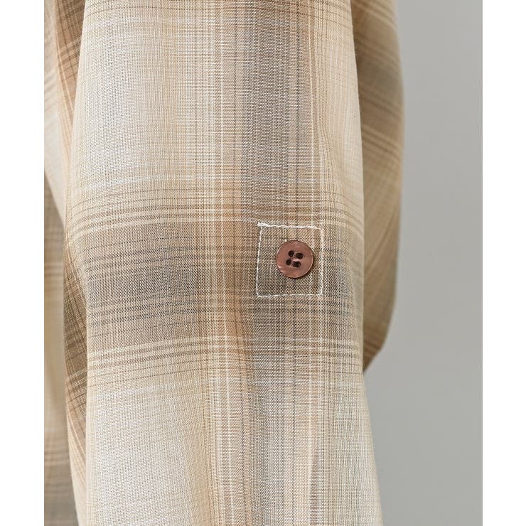 【洗える】シアーオンブレーチェックシャツ | Dessin | 詳細画像15 