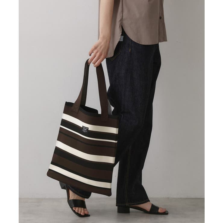 【マシンウォッシャブル・A4収納可】ランダムボーダーニットBAG | Dessin | 詳細画像3 