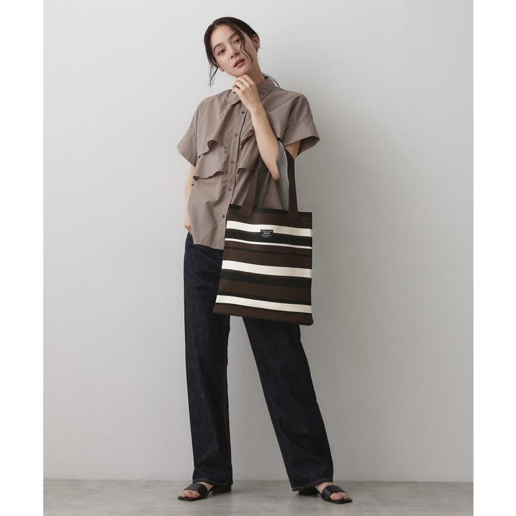 【マシンウォッシャブル・A4収納可】ランダムボーダーニットBAG | Dessin | 詳細画像4 