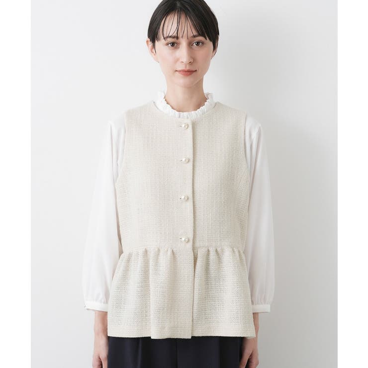 【入卒/セレモニー】パール調ボタンベスト | Dessin | 詳細画像14 