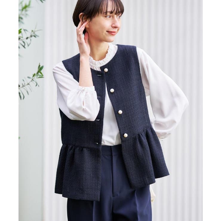 【入卒/セレモニー】パール調ボタンベスト | Dessin | 詳細画像5 