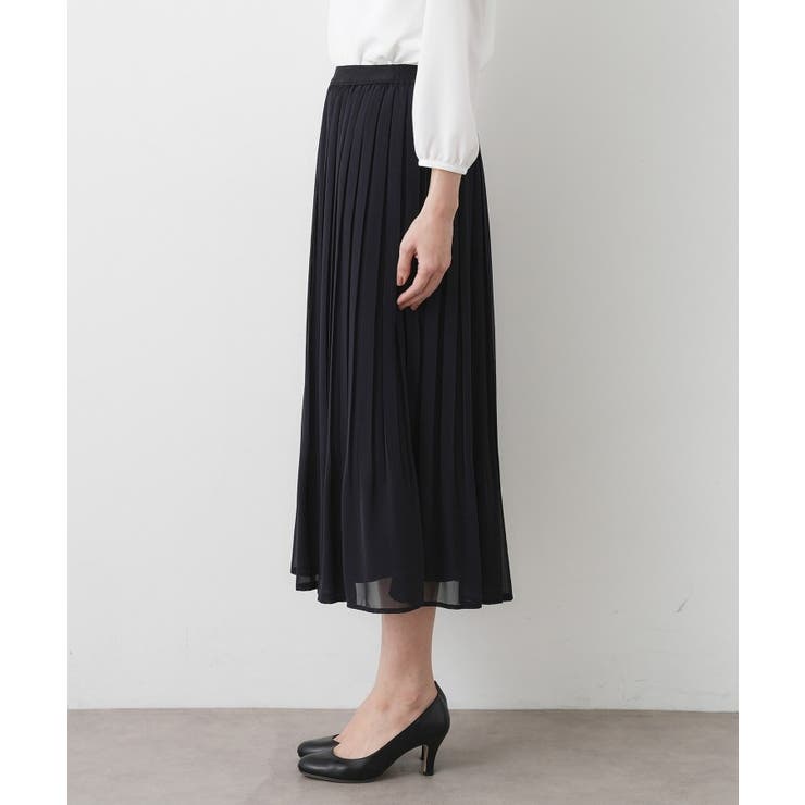 【入卒/セレモニー/ウエストゴム/洗える】シフォンプリーツスカート | Dessin | 詳細画像10 