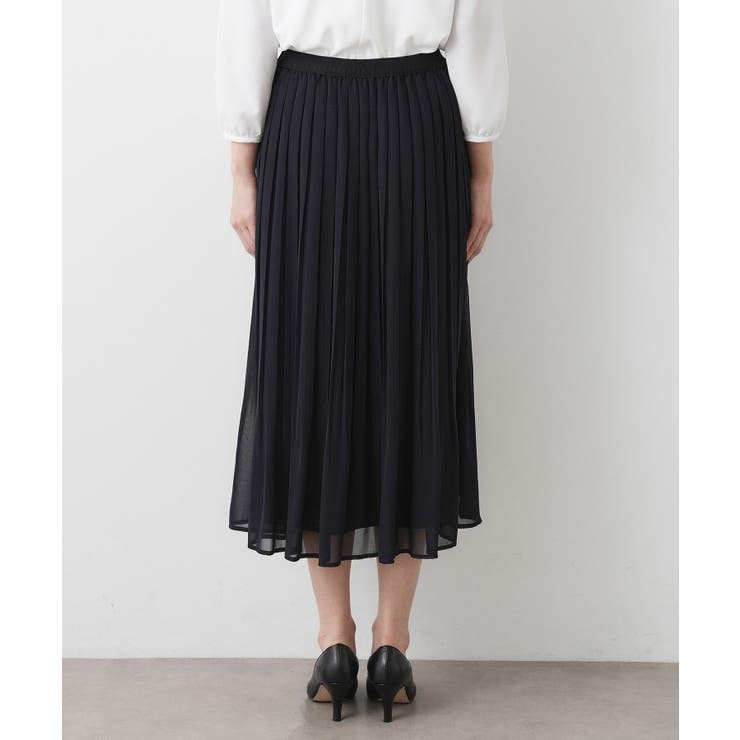 【入卒/セレモニー/ウエストゴム/洗える】シフォンプリーツスカート | Dessin | 詳細画像11 