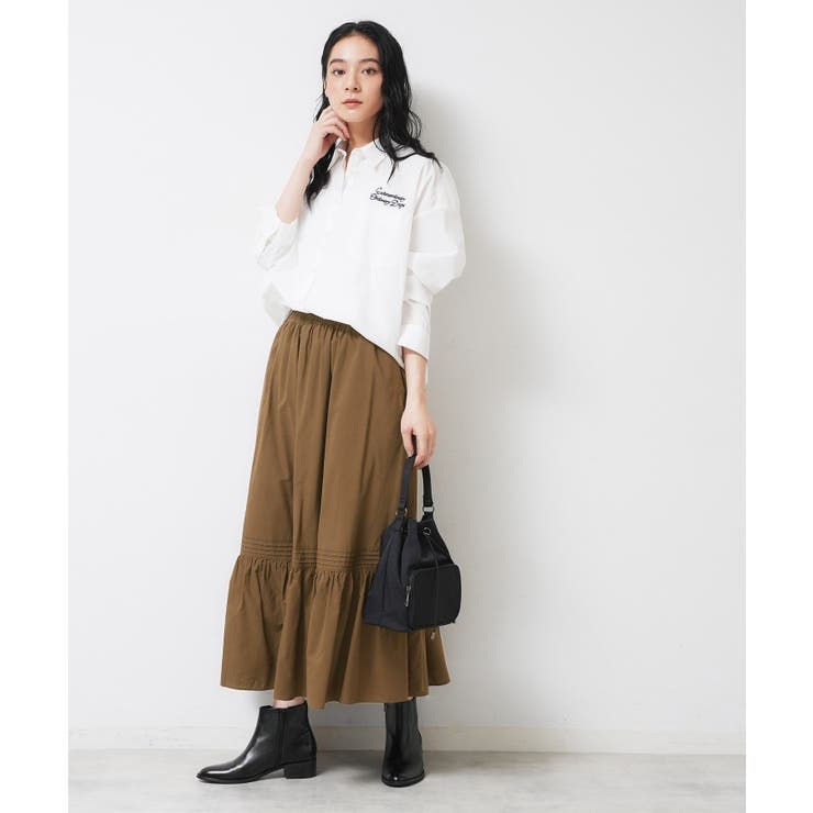 【ウエストゴム/洗える】コットンフレアスカート | Dessin | 詳細画像11 