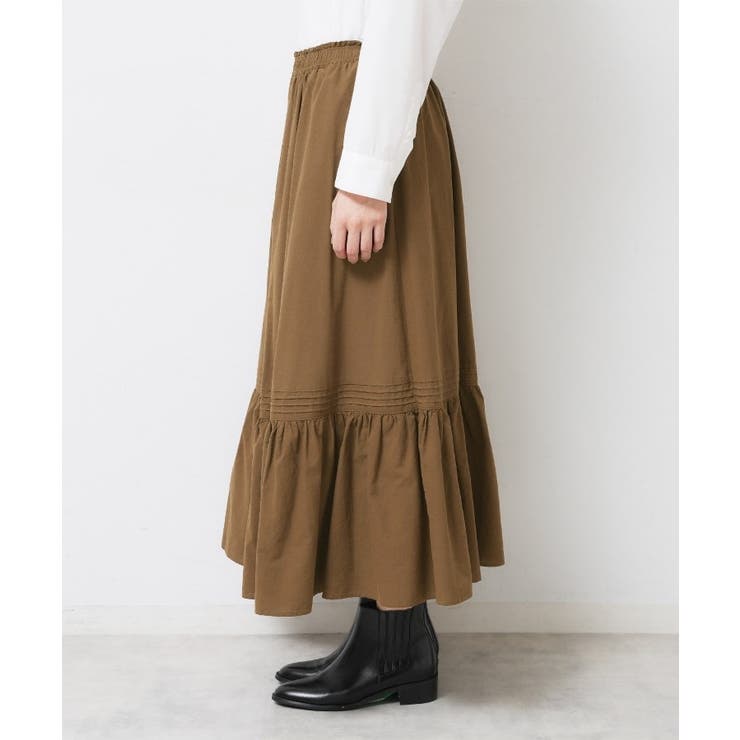 【ウエストゴム/洗える】コットンフレアスカート | Dessin | 詳細画像14 