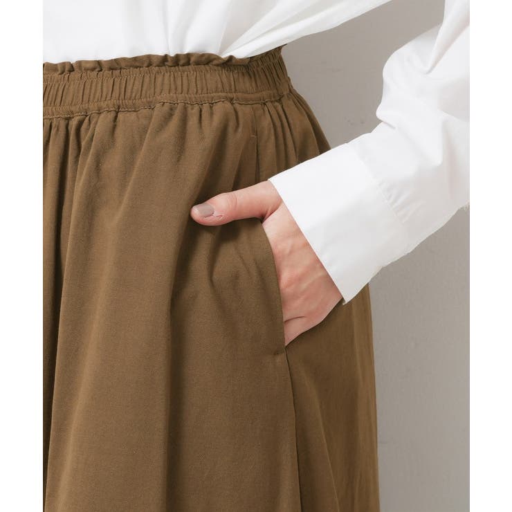 【ウエストゴム/洗える】コットンフレアスカート | Dessin | 詳細画像18 