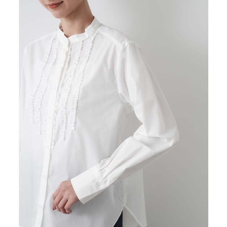 【入卒/セレモニー/洗える】フロントフリルネックブラウス | Dessin | 詳細画像20 