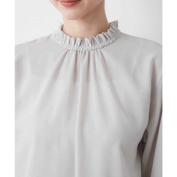 【入卒/セレモニー/洗える】フリルネックジョーゼットブラウス | Dessin | 詳細画像29 