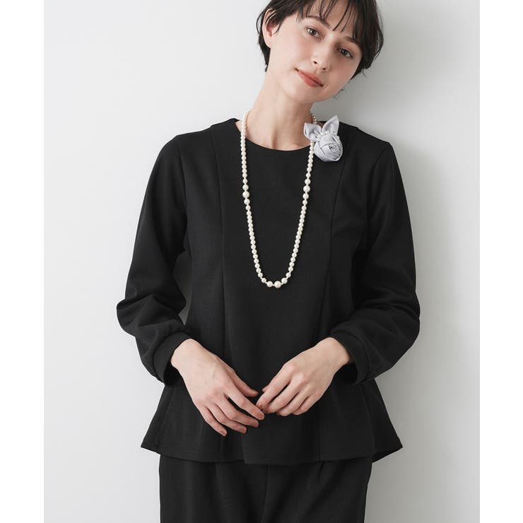 【入卒/セレモニー/セットアップ可能】カットジョーゼット2WAYトップス | Dessin | 詳細画像11 