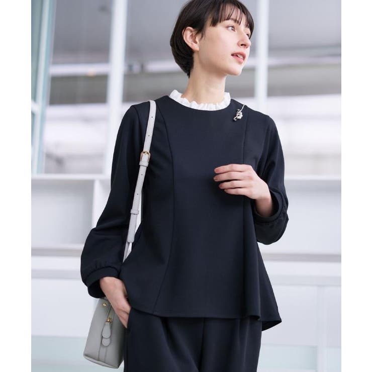 【入卒/セレモニー/セットアップ可能】カットジョーゼット2WAYトップス | Dessin | 詳細画像13 