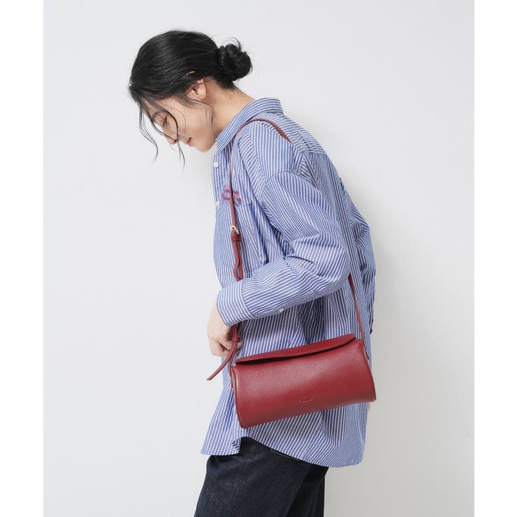 レッド(062) | 【軽量】本革バレル型ショルダーバッグ | Dessin