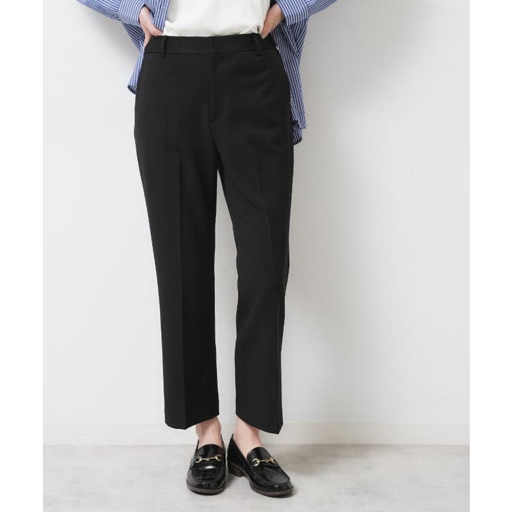 ブラック(019) | 【洗える】ツイルスティックパンツ | Dessin