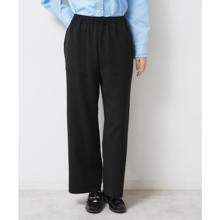 【ウエストゴム/洗える】ツイルセミワイドパンツ | Dessin | 詳細画像2 