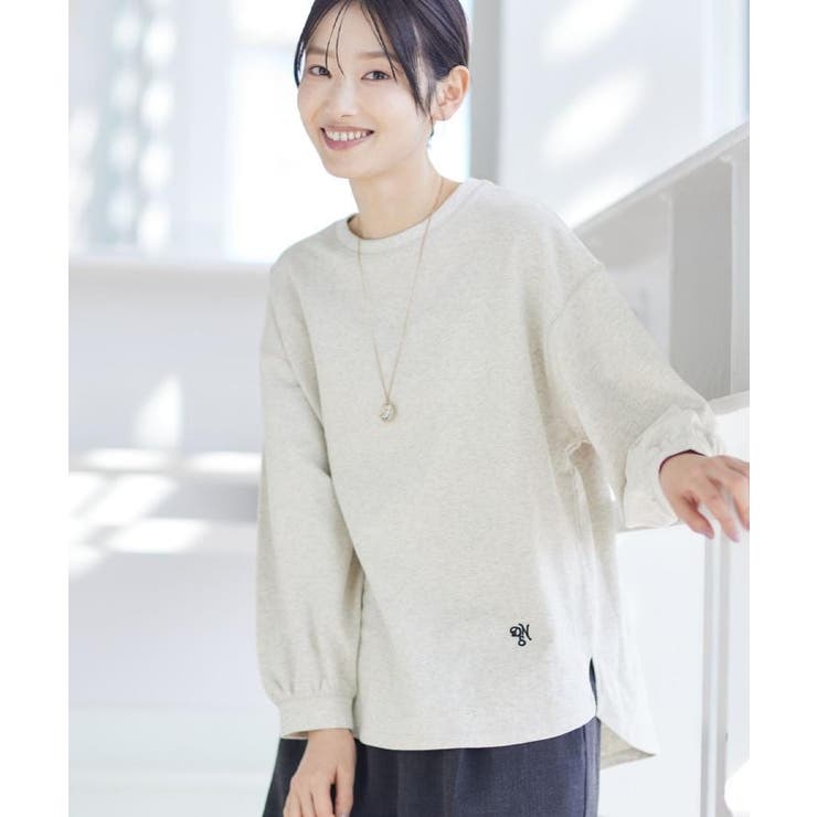 ライトベージュ(051) | 【360度可愛い・洗える】バックヘンリーカットソー | Dessin