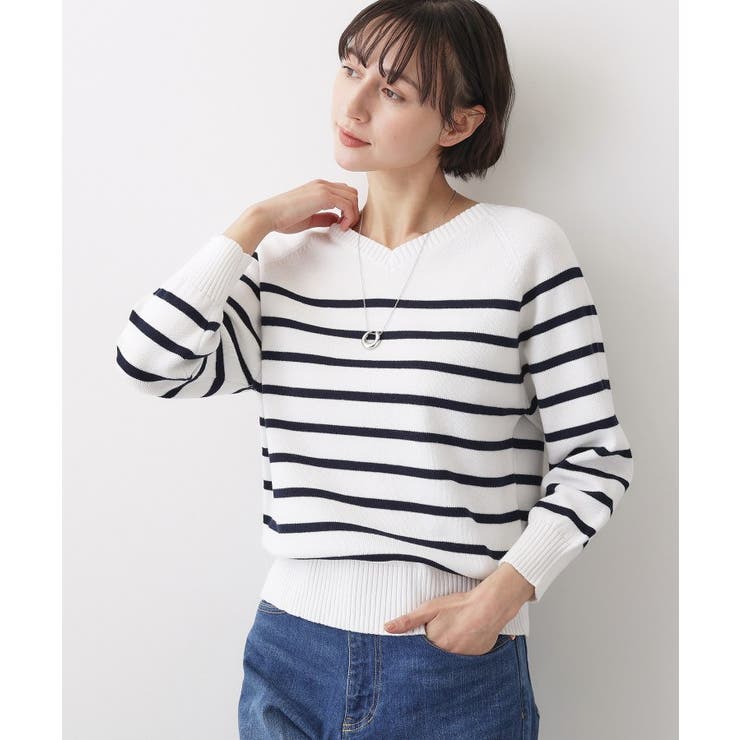 【洗える】コットンVネックニット | Dessin | 詳細画像10 