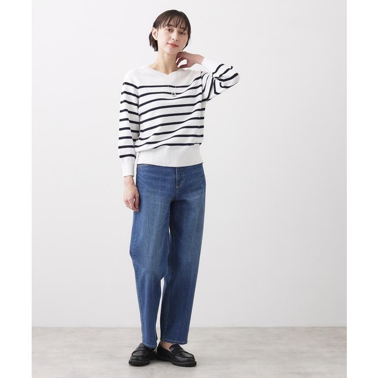 【洗える】コットンVネックニット | Dessin | 詳細画像11 