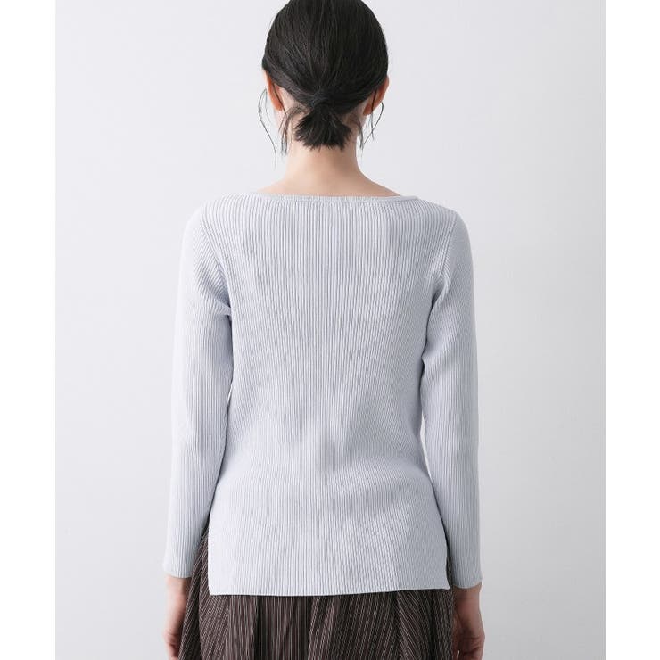 【洗える】ボートネックリブニット | Dessin | 詳細画像15 