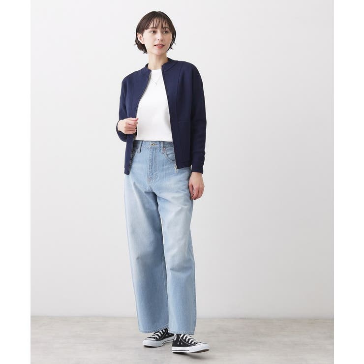 【洗える】ニットジップブルゾン | Dessin | 詳細画像7 