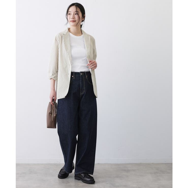 【セットアップ可/洗える】ストライプシャツジャケット | Dessin | 詳細画像7 