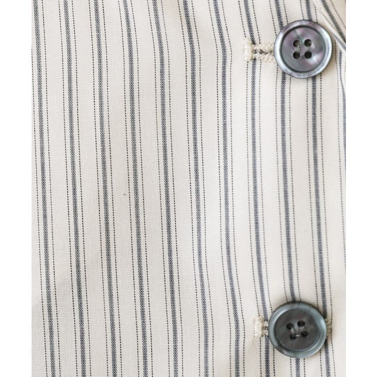 【セットアップ可/洗える】ストライプシャツジャケット | Dessin | 詳細画像8 