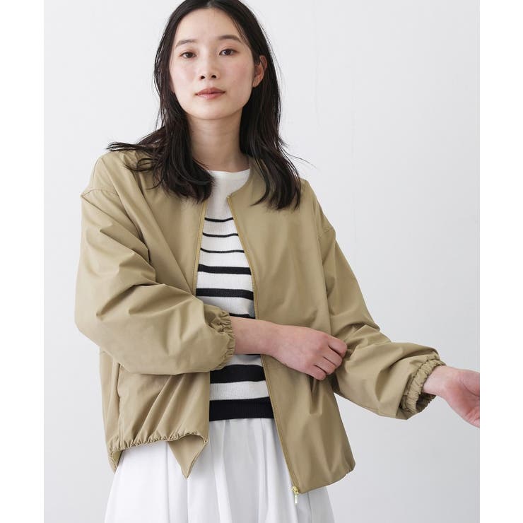 【撥水/洗える】ノーカラーブルゾン | Dessin | 詳細画像5 