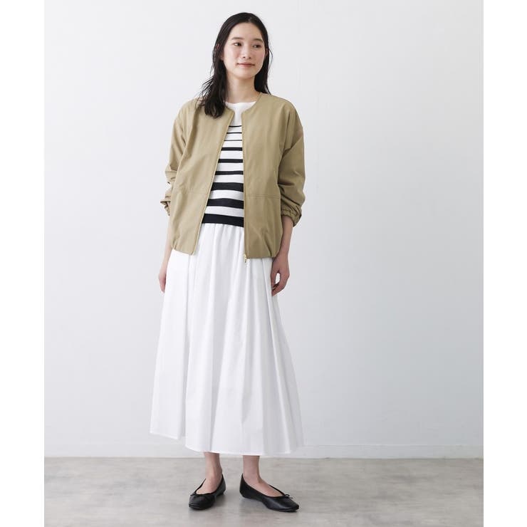 【撥水/洗える】ノーカラーブルゾン | Dessin | 詳細画像7 