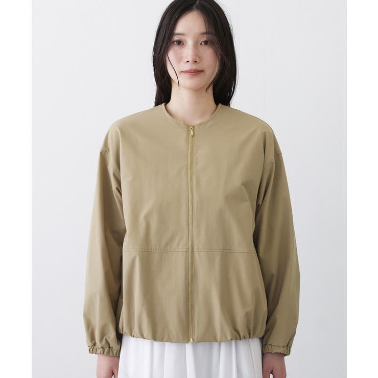 【撥水/洗える】ノーカラーブルゾン | Dessin | 詳細画像9 