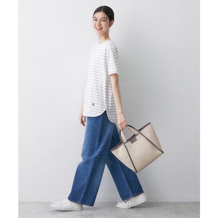 【軽量】コットンリネンパイピングバッグ | Dessin | 詳細画像2 