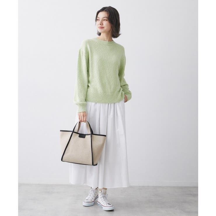 【軽量】コットンリネンパイピングバッグ | Dessin | 詳細画像4 