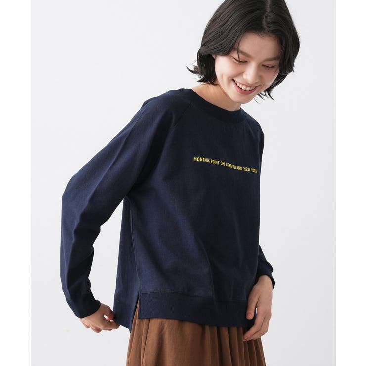 【洗える】ラグラン切り替えミニロゴカットソー | Dessin | 詳細画像10 