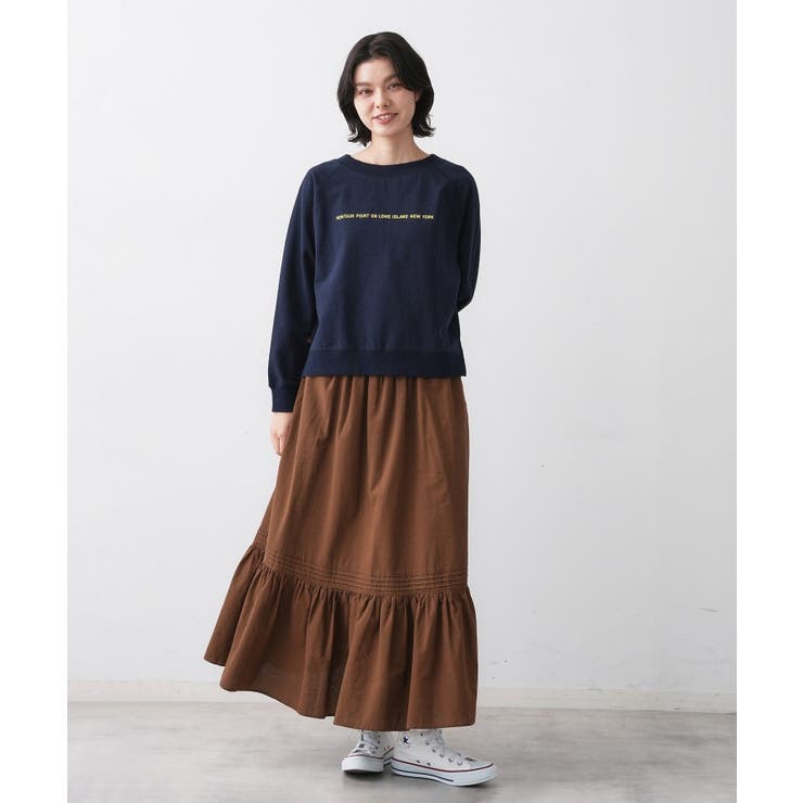 【洗える】ラグラン切り替えミニロゴカットソー | Dessin | 詳細画像11 