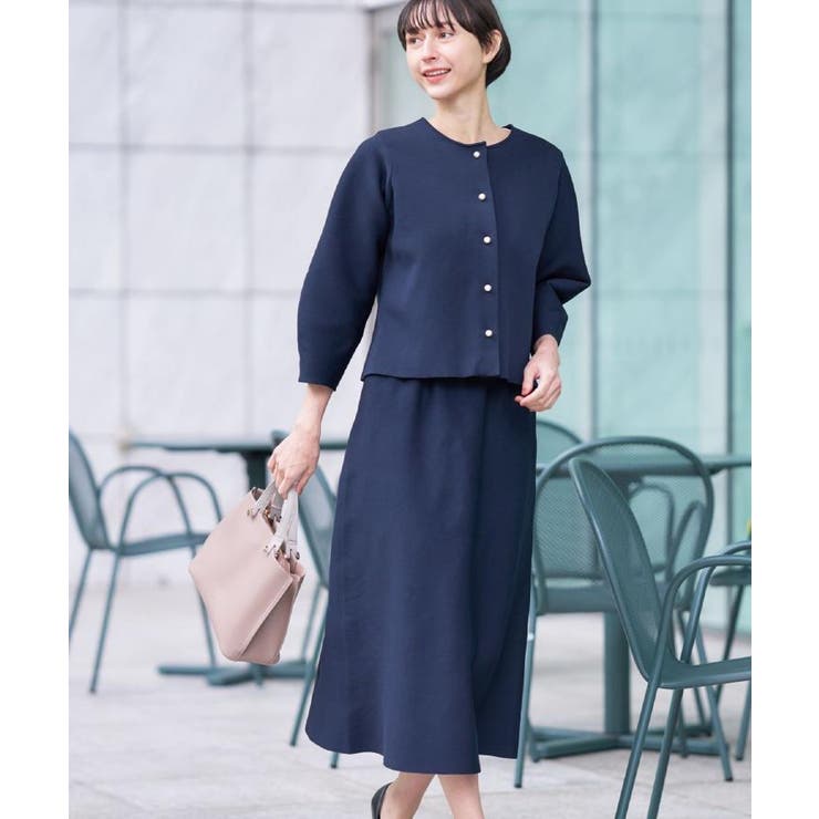 ネイビー(094) | 【入卒/セレモニー/単品使い2WAY可能】ニットセットアップ | Dessin